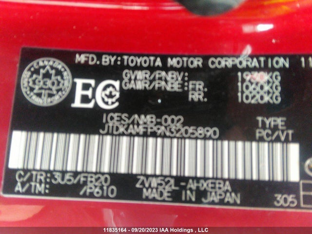 Toyota PRIUS PRIME 2022 JTDKAMFP9N3205890 Image 9