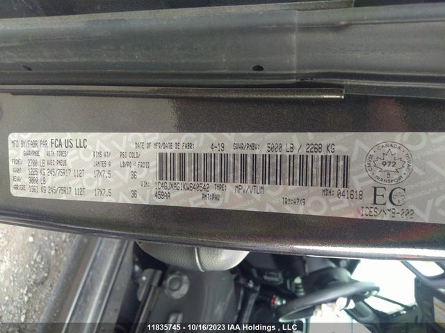 1C4GJXAG1KW640542 Jeep Wrangler Sport S