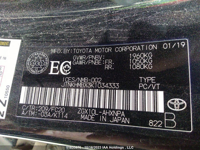 Toyota C-HR 2019 JTNKHMBX3K1034333 Image 9