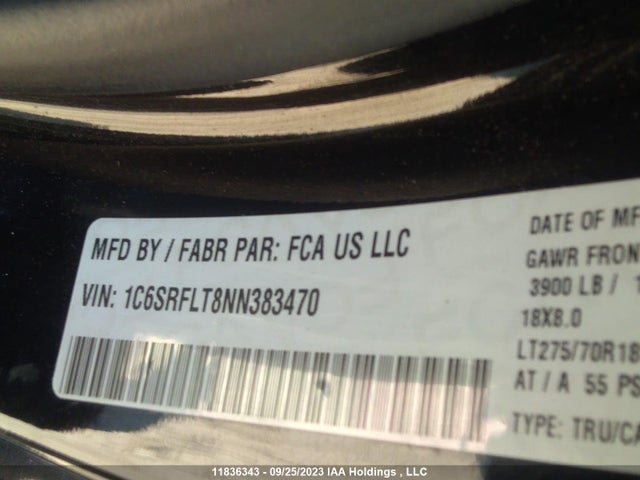 1C6SRFLT8NN383470 RAM 1500 Rebel