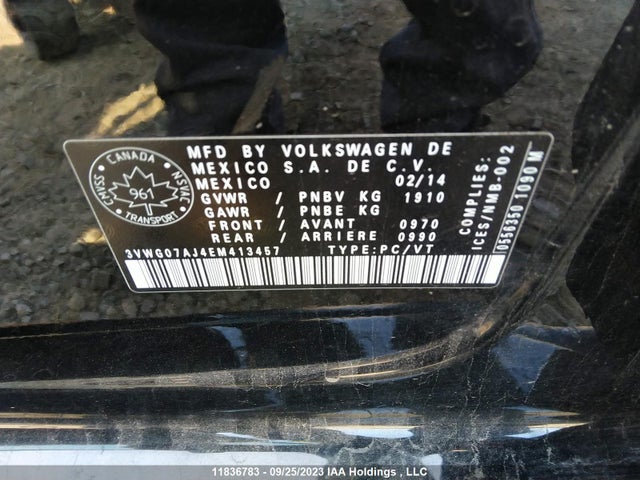3VWG07AJ4EM413457 Volkswagen Jetta Sedan Highline