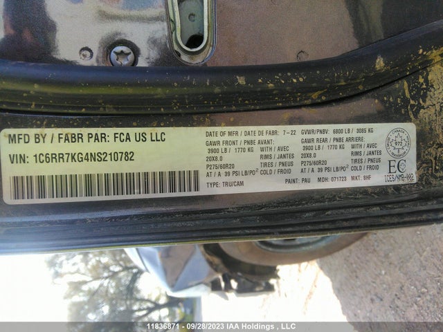 1C6RR7KG4NS210782 RAM 1500 Classic Express
