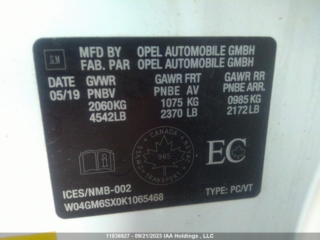 W04GM6SX0K1065468 Buick Regal Sportback Preferred Ii