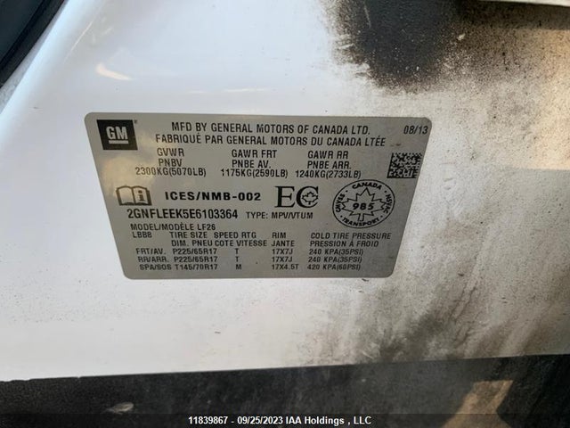 Chevrolet EQUINOX LS 2014 2GNFLEEK5E6103364 Image 9