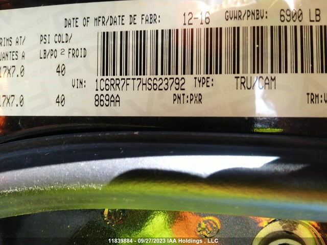 1C6RR7FT7HS623792 RAM 1500 St