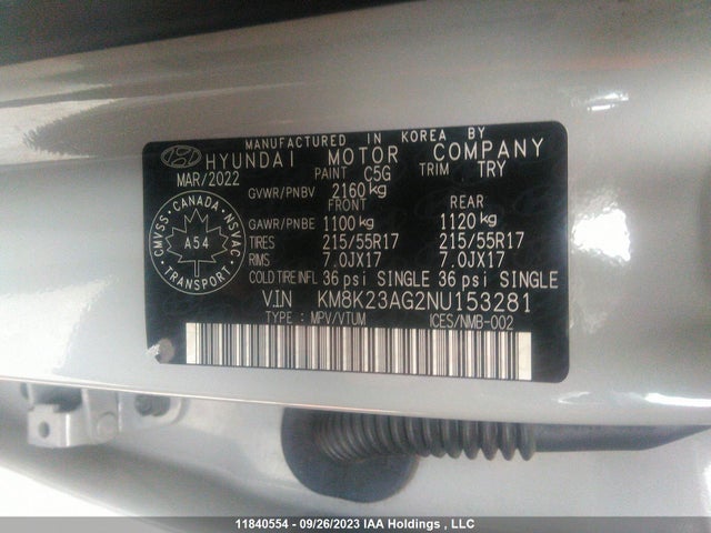 Hyundai Kona Electric Preferred 2022 KM8K23AG2NU153281 Image 9