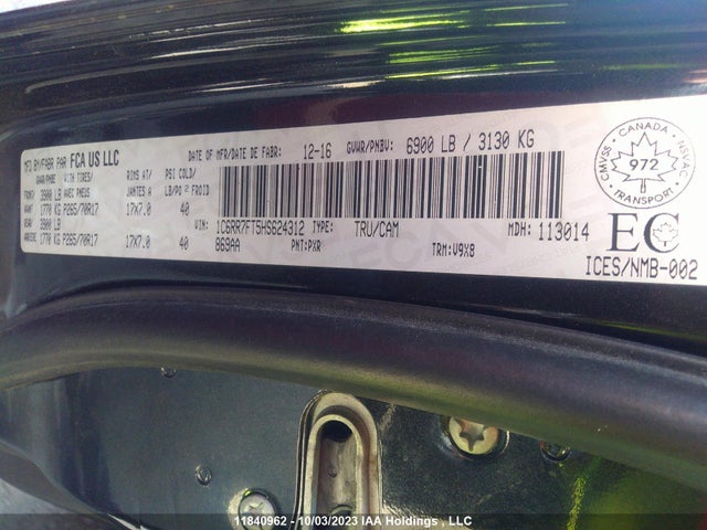 1C6RR7FT5HS624312 RAM 1500 St