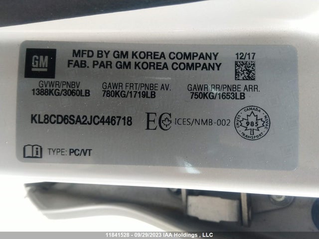 Chevrolet SPARK 2018 KL8CD6SA2JC446718 Image 9