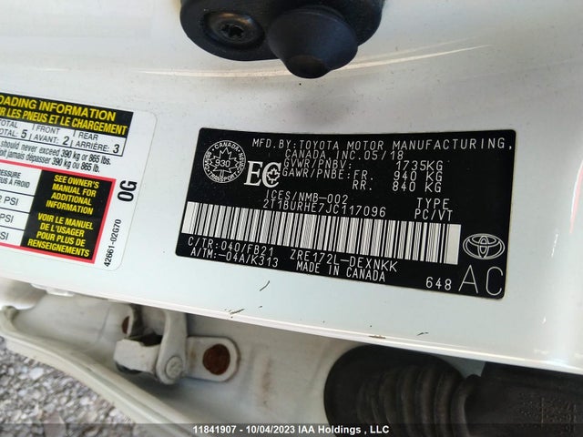 Toyota Corolla Ce/se/le 2018 2T1BURHE7JC117096 Image 9