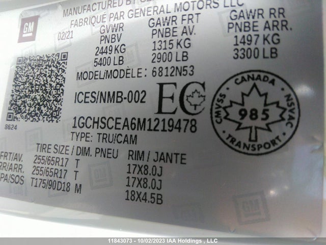 Chevrolet Colorado 2wd Lt 2021 1GCHSCEA6M1219478 Image 9