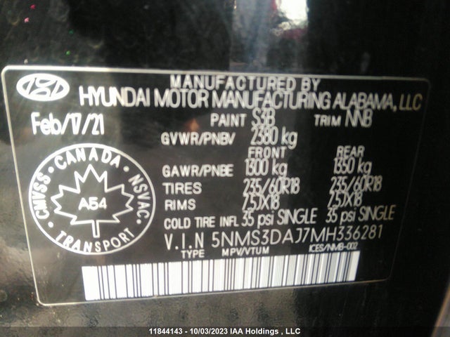 Hyundai Santa Fe Preferred 2021 5NMS3DAJ7MH336281 Image 9