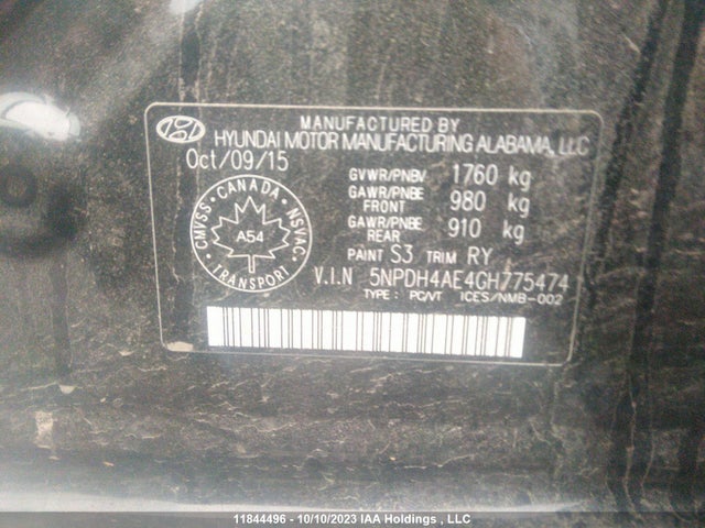 Hyundai ELANTRA GL 2016 5NPDH4AE4GH775474 Image 9