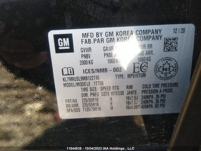 Chevrolet Trailblazer Rs 2021 KL79MUSL9MB122745 Image 9