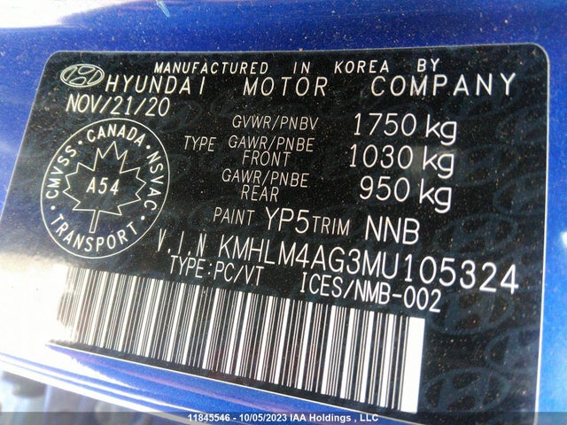 Hyundai Elantra Preferred 2021 KMHLM4AG3MU105324 Image 9