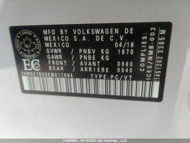 Volkswagen Jetta Execline 2019 3VWG57BU8KM017084 Image 9