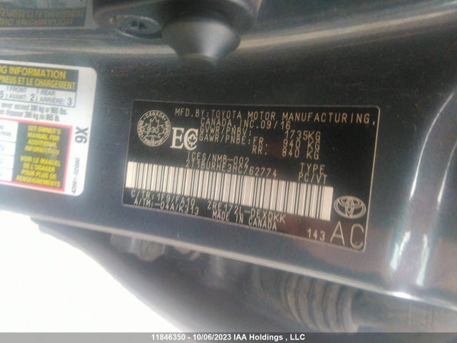 Toyota Corolla Ce/se/le 2017 2T1BURHE3HC762774 Image 9