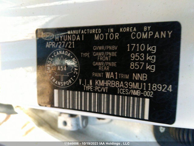 Hyundai Venue Essential 2021 KMHRB8A39MU118924 Image 10