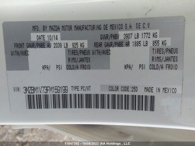 Mazda Mazda3 Gs 2015 3MZBM1V73FM159199 Image 9