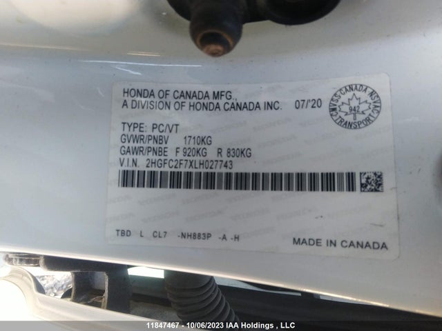 Honda k20c2 2020 2HGFC2F7XLH027743 Image 30