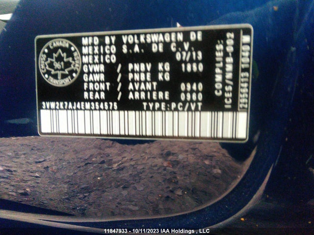 3VW2K7AJ4EM354575 Volkswagen Jetta Sedan Trendline+