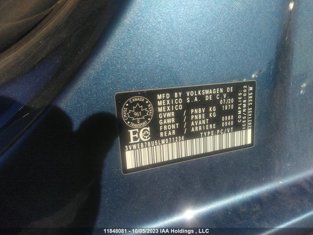 3VWEB7BU5LM071234 Volkswagen Jetta Highline