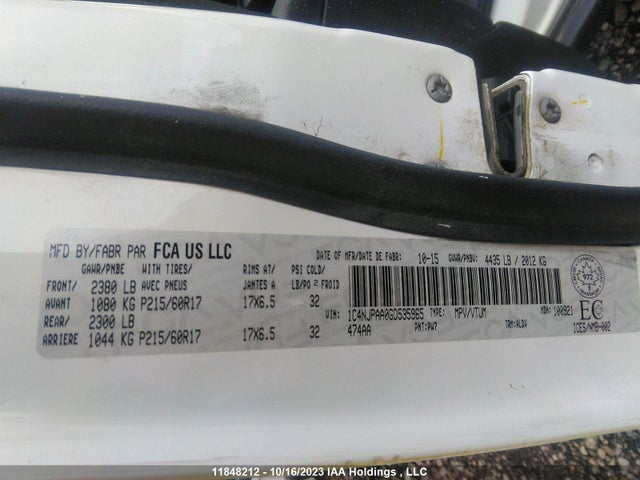 1C4NJPAA0GD535965 Jeep Patriot High Altitude