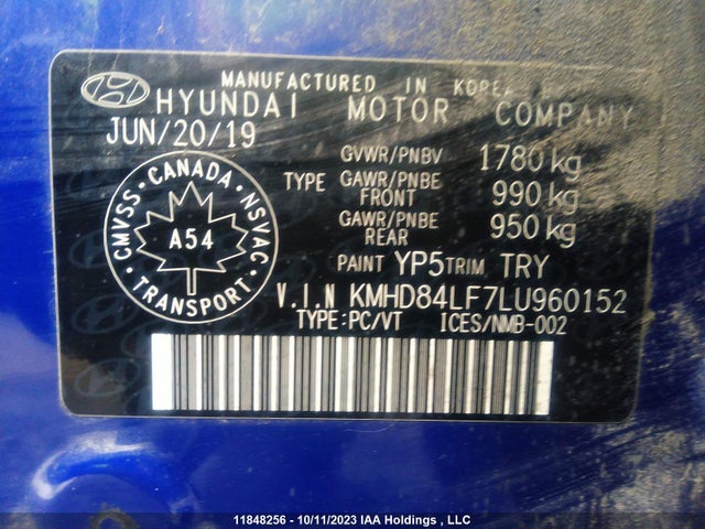 Hyundai Elantra Preferred 2020 KMHD84LF7LU960152 Image 9