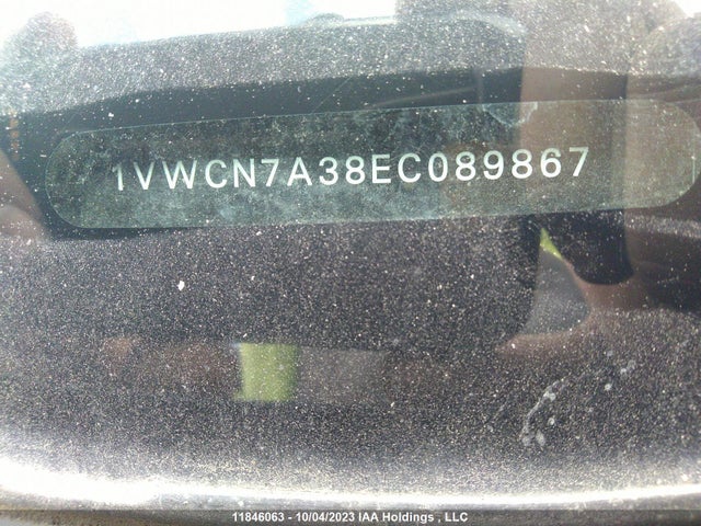 1VWCN7A38EC089867 Volkswagen Passat Highline