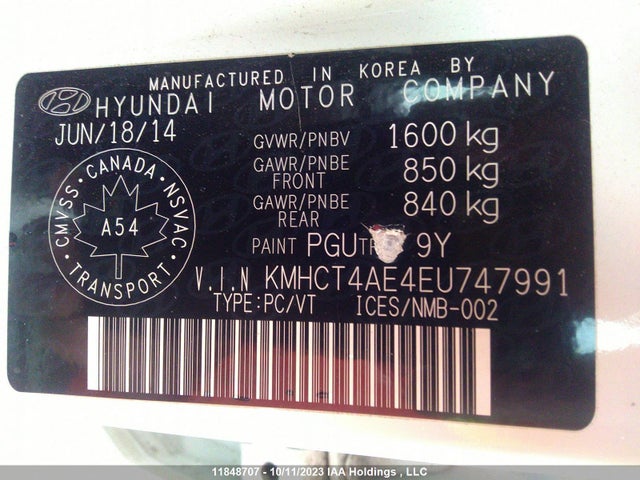 Hyundai ACCENT GL 2014 KMHCT4AE4EU747991 Image 9