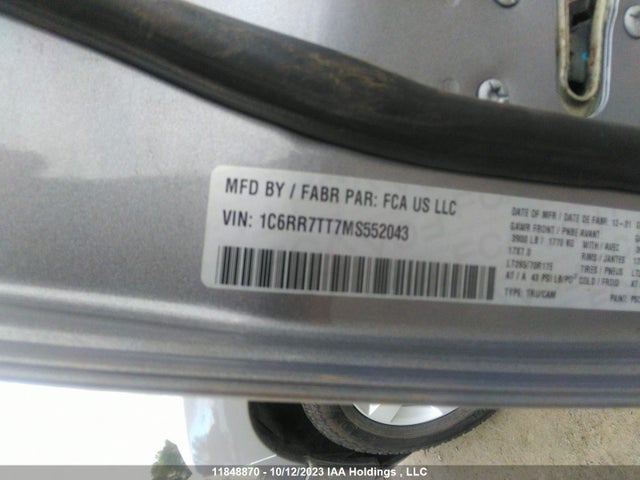 1C6RR7TT7MS552043 RAM 1500 Classic Slt