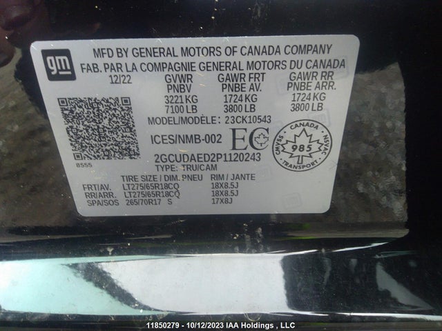Chevrolet Silverado 1500 Work 2023 2GCUDAED2P1120243 Image 9