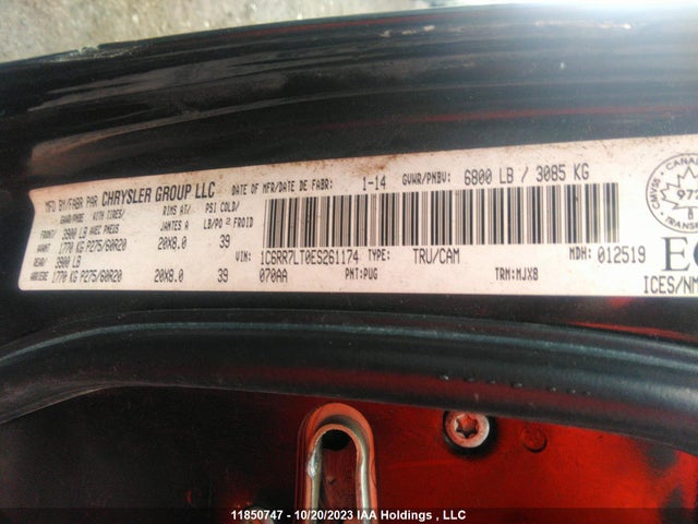 1C6RR7LT0ES261174 RAM 1500 Big Horn