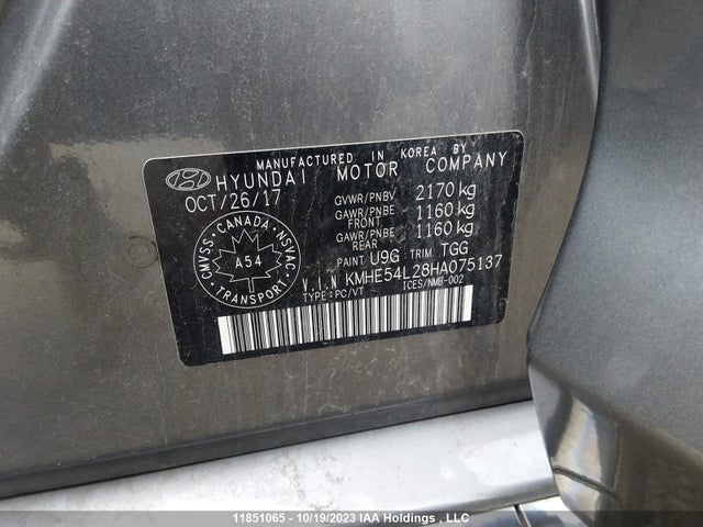 Hyundai SONATA HYBRID 2017 KMHE54L28HA075137 Image 9