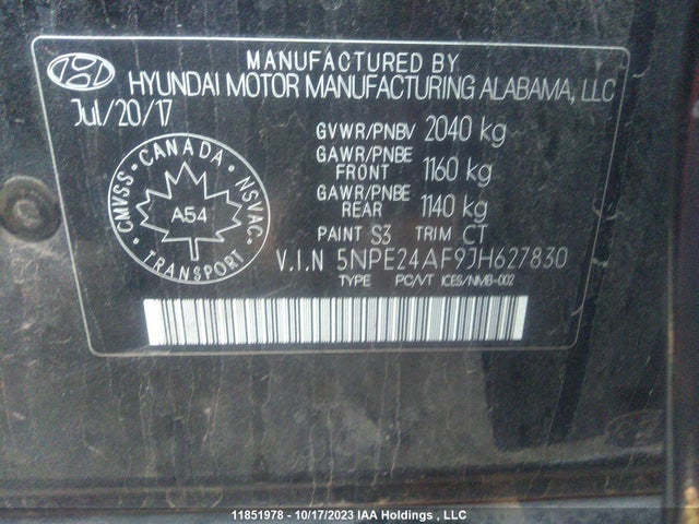 Hyundai SONATA GL 2018 5NPE24AF9JH627830 Image 9