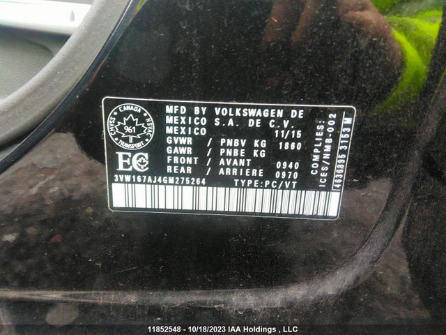3VW167AJ4GM275264 Volkswagen Jetta