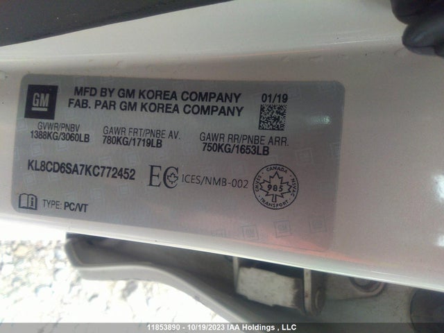 Chevrolet Spark 2019 KL8CD6SA7KC772452 Image 9