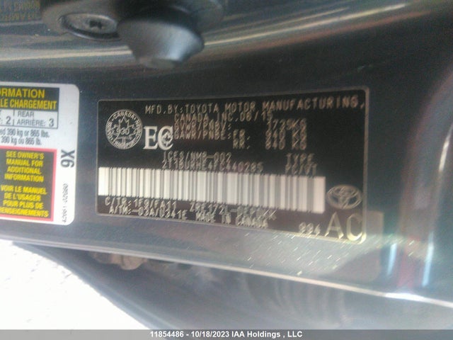 Toyota COROLLA 2015 2T1BURHE4FC440285 Image 9