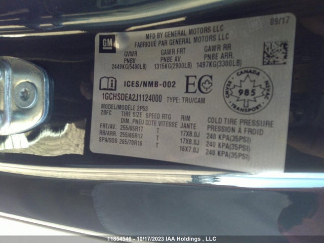Chevrolet Colorado 2wd Z71 2018 1GCHSDEA2J1124000 Image 9
