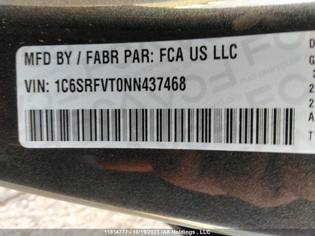 1C6SRFVT0NN437468 RAM 1500 Sport