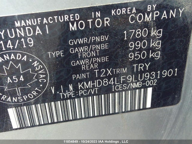 Hyundai Elantra Preferred W 2020 KMHD84LF9LU931901 Image 9