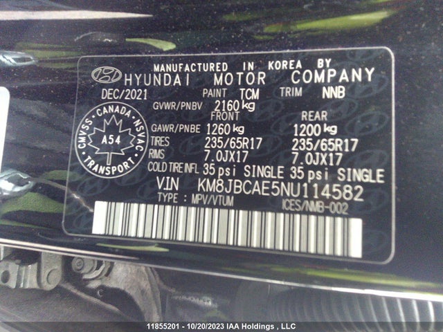 Hyundai Tucson Preferred 2022 KM8JBCAE5NU114582 Image 9