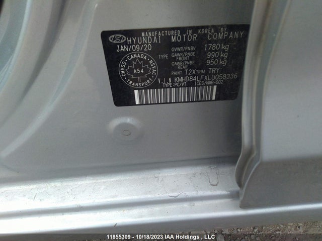 Hyundai Elantra Preferred 2020 KMHD84LFXLU058336 Image 9