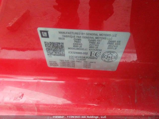Chevrolet Silverado 2500hd Lt 2018 1GC1KVEG8JF266852 Image 9