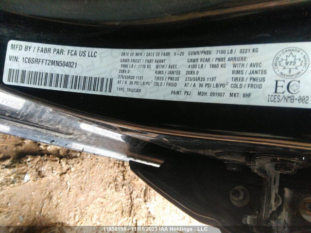 1C6SRFFT2MN504021 RAM 1500 Big Horn