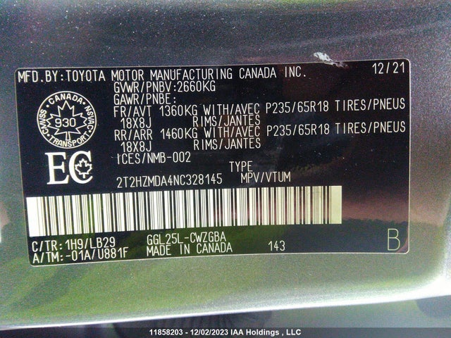 2T2HZMDA4NC328145 Lexus Rx Rx 350