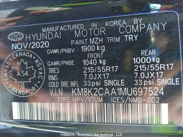 Hyundai Kona Preferred 2021 KM8K2CAA1MU697524 Image 9