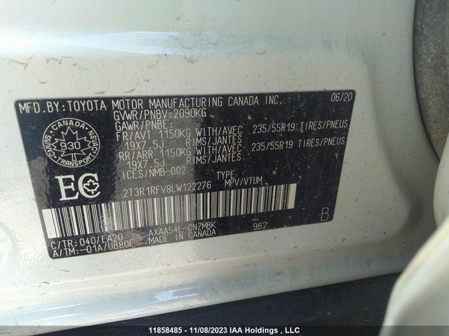 Toyota Rav4 Xle 2020 2T3R1RFV8LW122276 Image 9