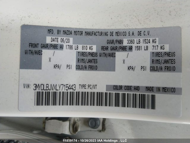 Toyota YARIS HATCHBACK 2020 3MYDLBJVXLY715443 Image 9