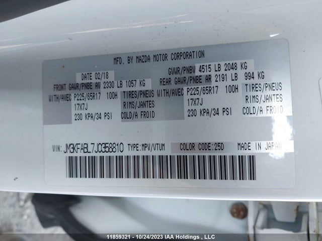 Mazda Cx-5 Gx 2018 JM3KFABL7J0358810 Image 9