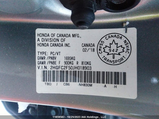 Aukcja sprzedaży 2018 Honda Civic Sedan Lx, vin: 2HGFC2F50JH018903, numer aukcji: 11859583
